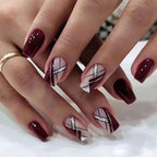 Velvet Wine – Glitter Accent Press-Ons