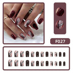 Velvet Wine – Glitter Accent Press-Ons