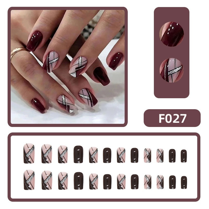 Velvet Wine – Glitter Accent Press-Ons
